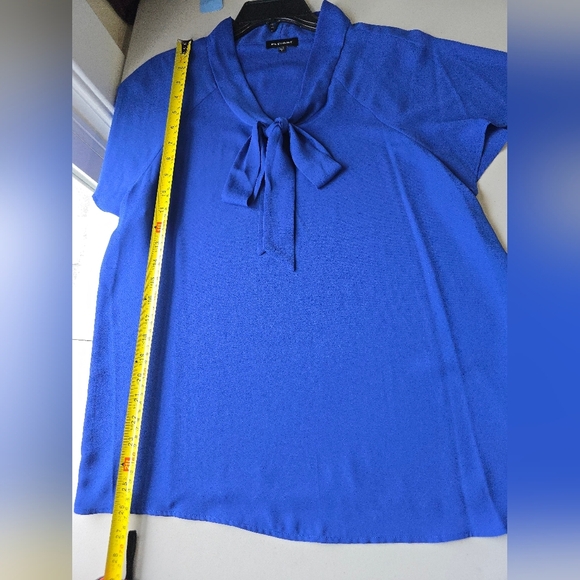 Pleione Royal Blue Tie Neck Blouse L - Picture 6 of 6